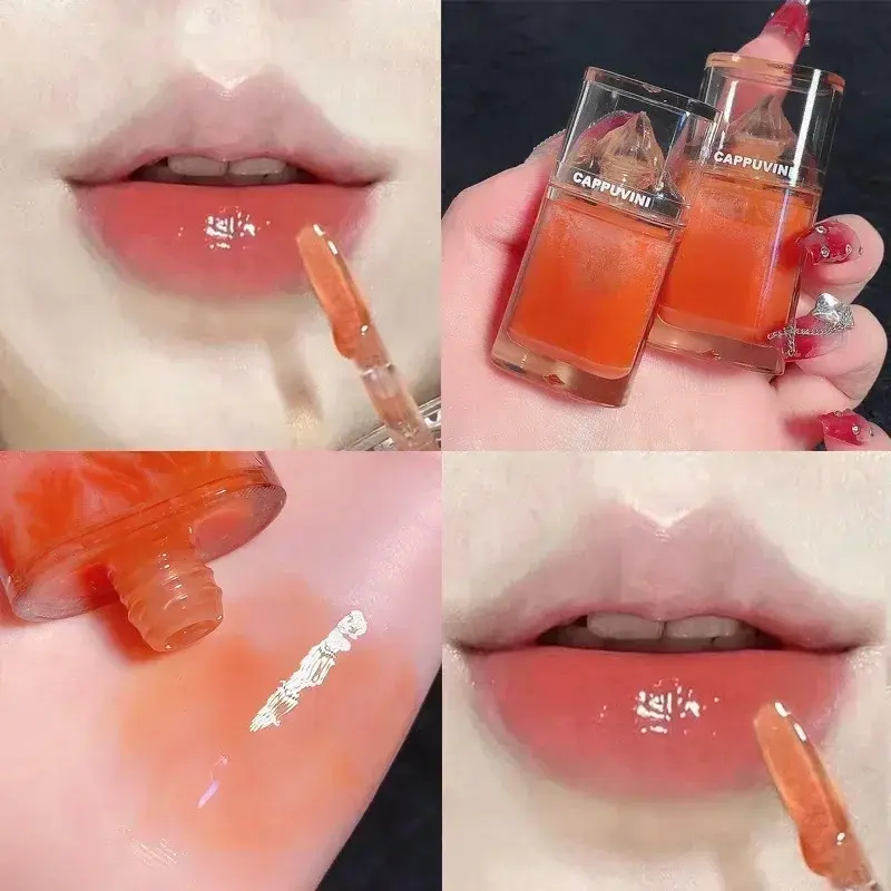 Ice Mountain Lip Gloss Honey Lip Oil Crystal Jelly Lip Glaze Moisturizing Transparent Waterproof Liquid Lips Makeup Cosmetics