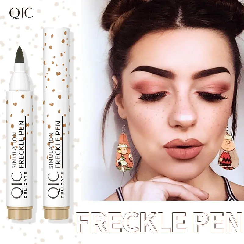 QIC Face Fake Freckles Pen Natural Waterproof Lifelike Fake Freckles Pen for Long Lasting Look Dot Spot Pen Makep Tool Cosmetic