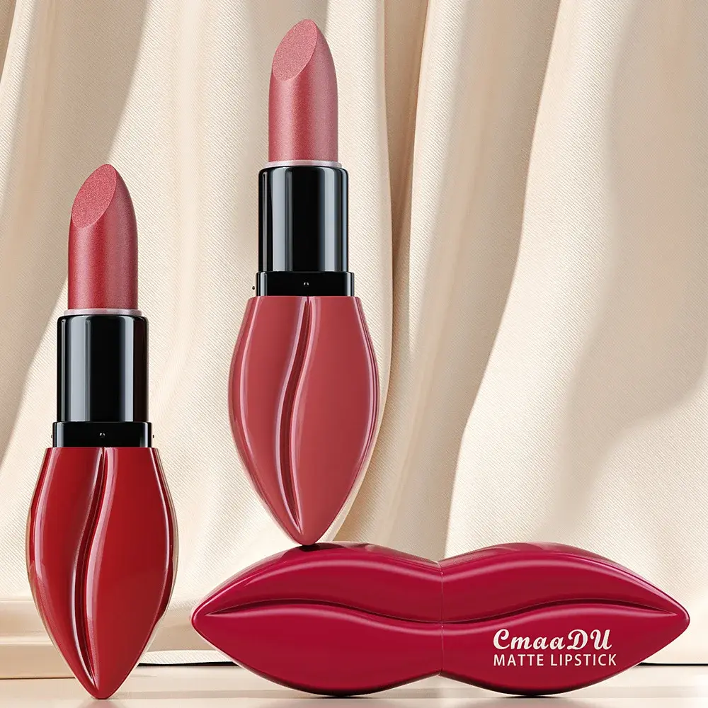 Natural Smooth Matte Waterproof Velvet Nude Lipstick Sexy Red Brown Long-Lasting Professional Makeup Lipgloss