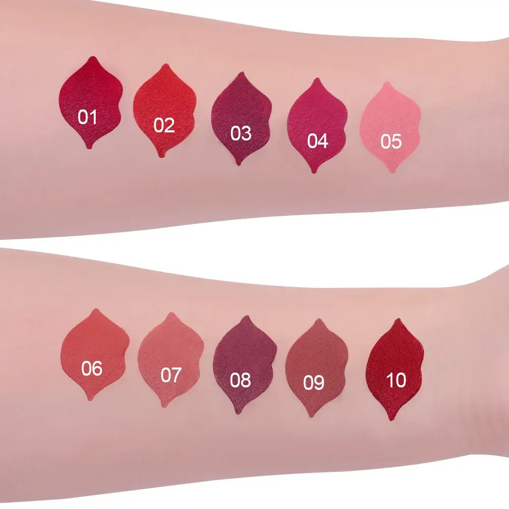Natural Smooth Matte Waterproof Velvet Nude Lipstick Sexy Red Brown Long-Lasting Professional Makeup Lipgloss
