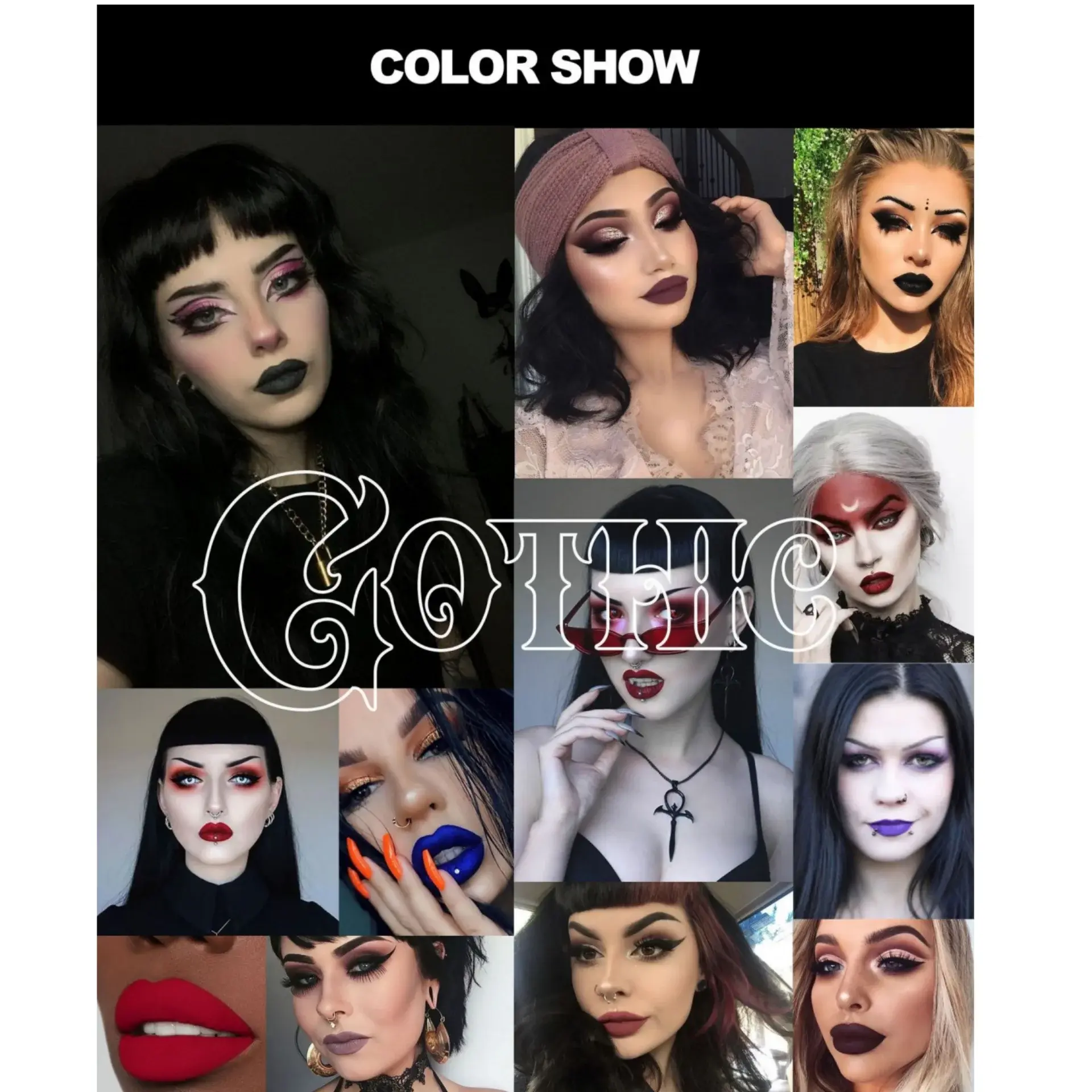 4-Piece Halloween Lip Gloss Set Non-Stick Cup Matte Vampire Lip Tint Black Purple Long-Lasting Lip Colors Cosplay Lip Glaze
