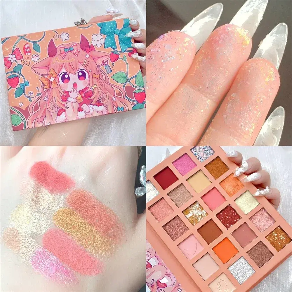 Small Pig 24 Color Eyeshadow Glitter Pearlescent Waterproof Beginner Earth Color Cheap Eyeshadow Palette Ins Super Fire