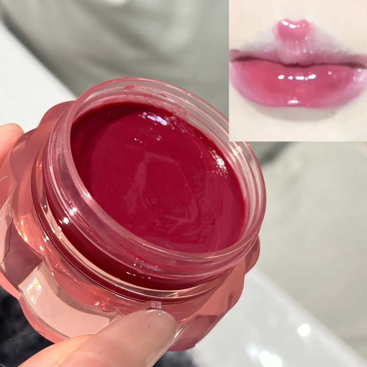 Grape Jam Lipgloss Korean Lipsticks Liquid Waterproof Mirror Lip Oil Moisturizeing Gloss Makeup Transparent Red Tint Cosmetics