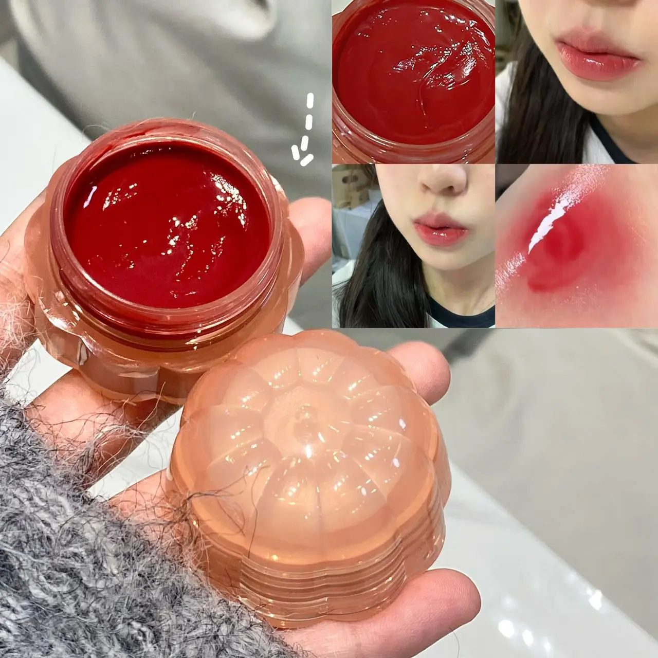 Grape Jam Lipgloss Korean Lipsticks Liquid Waterproof Mirror Lip Oil Moisturizeing Gloss Makeup Transparent Red Tint Cosmetics