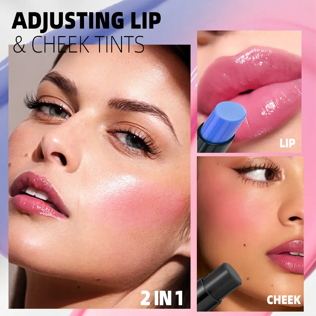 Blue To Pink Temperature Changing Lipstick Colored Lip Balm Moisturizing Lip Tint Long Lasting Waterproof Change Color Lipstick