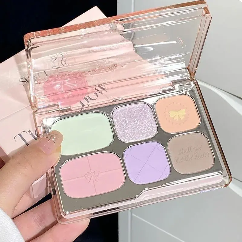 6-Color Low Saturation Eyeshadow Palette Matte Waterproof Milk Tea Brown Pink Lasting Natural Eyes Makeup Korean Cosmetics New