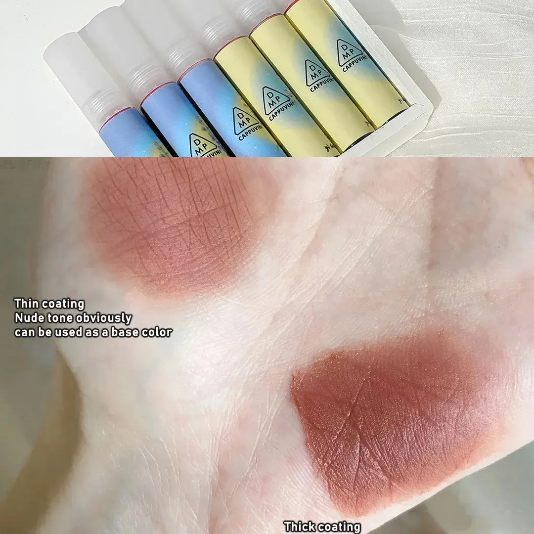 Rose Pink Matte Lip Glaze Velvet Liquid Lipstick Pigment Lasting Water Proof Lip Gloss Cosmetics Sexy Red Lip Tint Makeup Korean