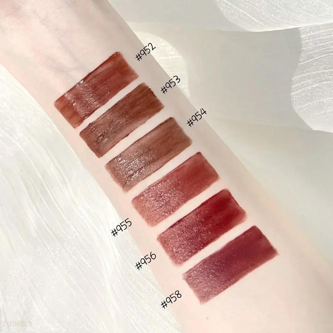 Rose Pink Matte Lip Glaze Velvet Liquid Lipstick Pigment Lasting Water Proof Lip Gloss Cosmetics Sexy Red Lip Tint Makeup Korean