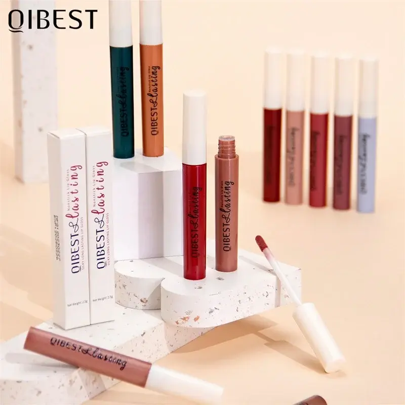 24 Colors Matte Lipstick Woman Lip Makeup Velvet Lipgloss Long Lasting Lip Tint Waterproof Non-stick Cup Lip Gloss Cosmetics