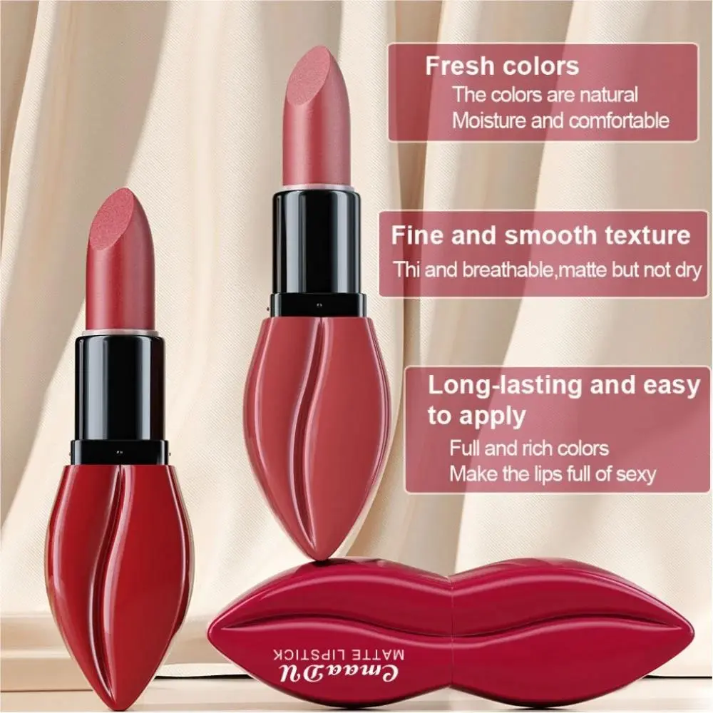 5pcs Matte Lipstick Set Velvety Smooth Long Lasting High Pigment Waterproof Lip Makeup Kit With Elegant Gift Box