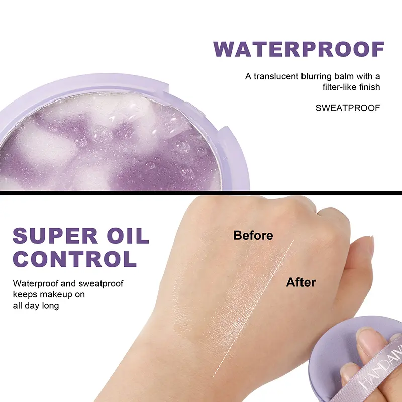 Face Setting Oil Control Powder Makeup Waterproof Matte Concealer Sky Pink Translucent Pressed Powder Cream Korean Primer Base