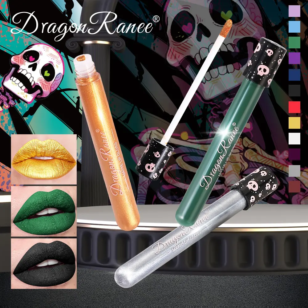 Black Green Purple Lipstick Christmas Halloween Lip Makeup Tint Moisturizing Waterproof Matte Lipstick Waterproof Lip Pigment