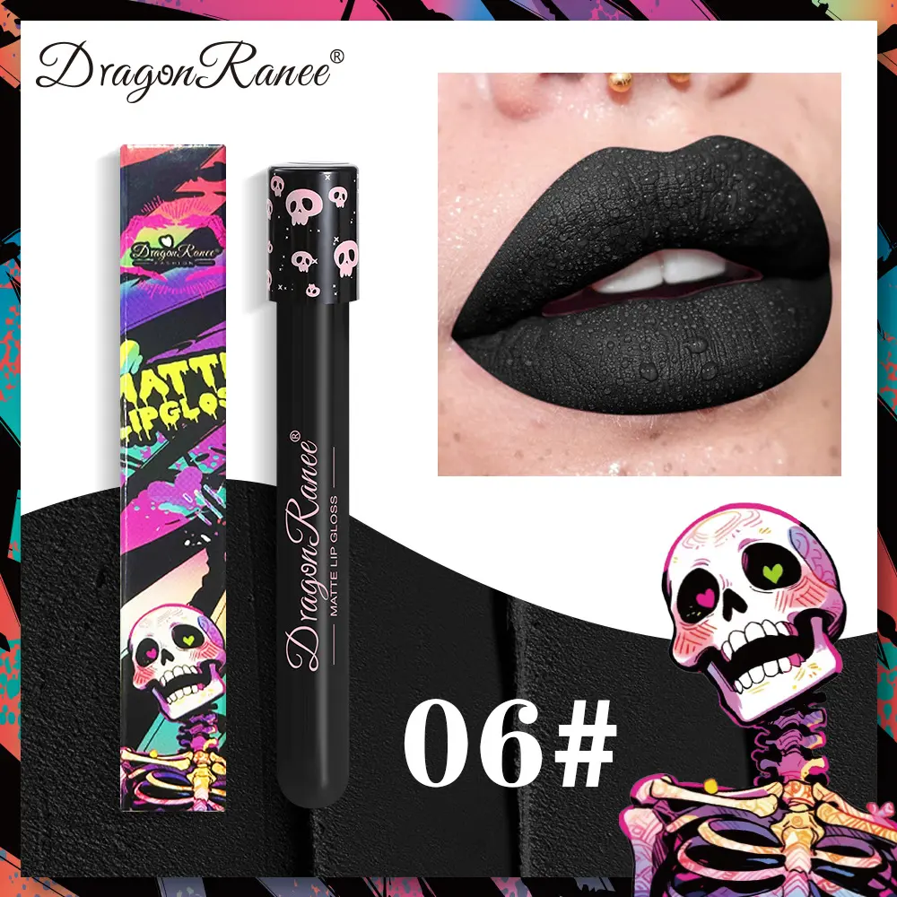Black Green Purple Lipstick Christmas Halloween Lip Makeup Tint Moisturizing Waterproof Matte Lipstick Waterproof Lip Pigment