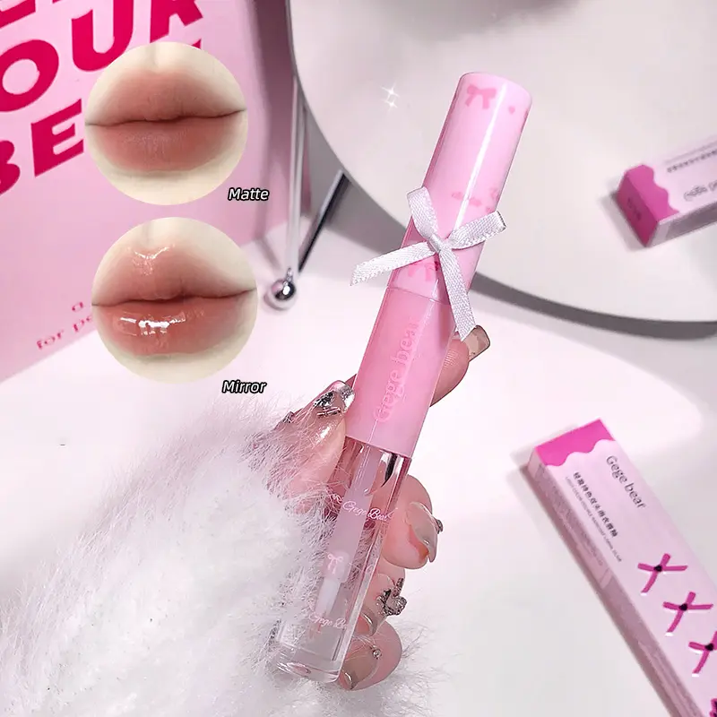 GegeBear Lightweight Dual-Ended Lip Lacquer: Long-Lasting, Waterproof Formula -Natural Look with a Dewy Finish for a Radiant