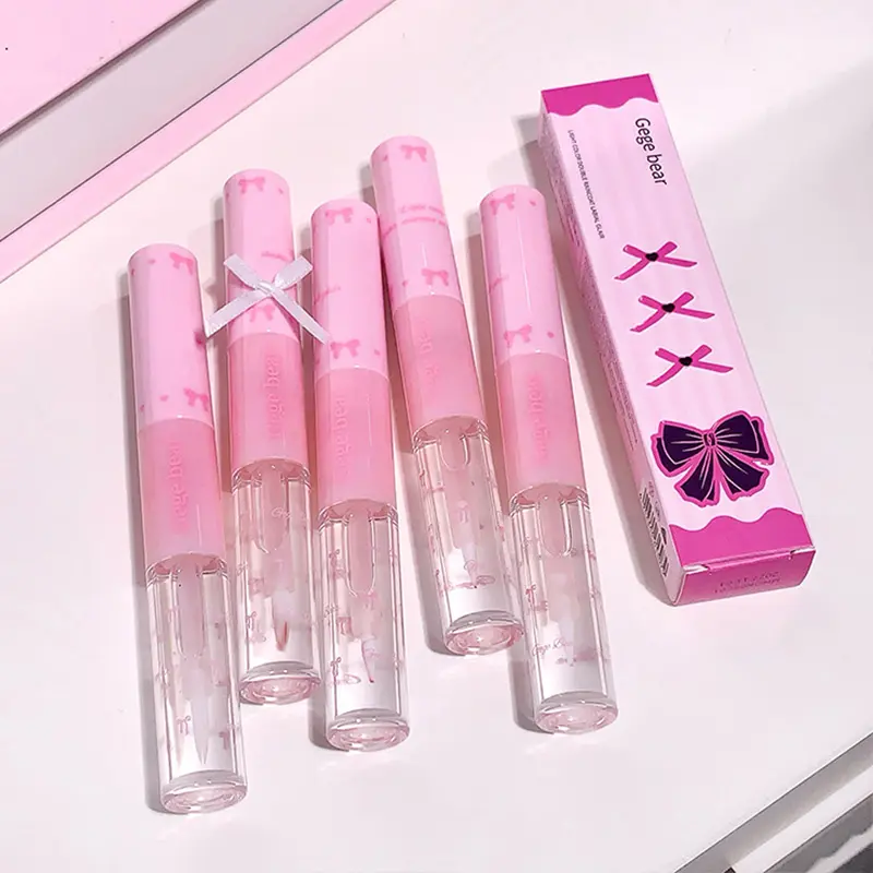 GegeBear Lightweight Dual-Ended Lip Lacquer: Long-Lasting, Waterproof Formula -Natural Look with a Dewy Finish for a Radiant