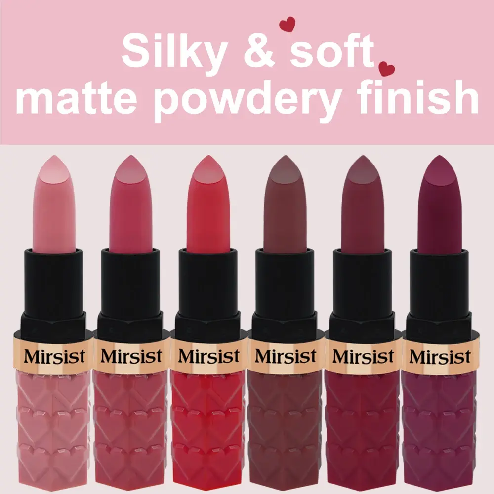 Matte Lipstick Nude Peach Brown Cherry Shades Velvety Smooth Long-Lasting Rich Pigment Waterproof Non-Stick Cup Lip Stick Makeup