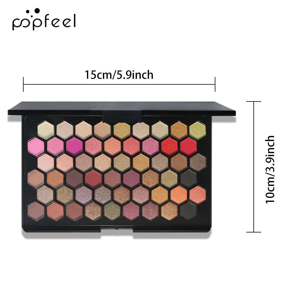 54 Colors Matte Fine Glitter Eyeshadow Palette Earth Color Eyeshadow Palette Waterproof Non-Halogenating Delicate Eyeshadow