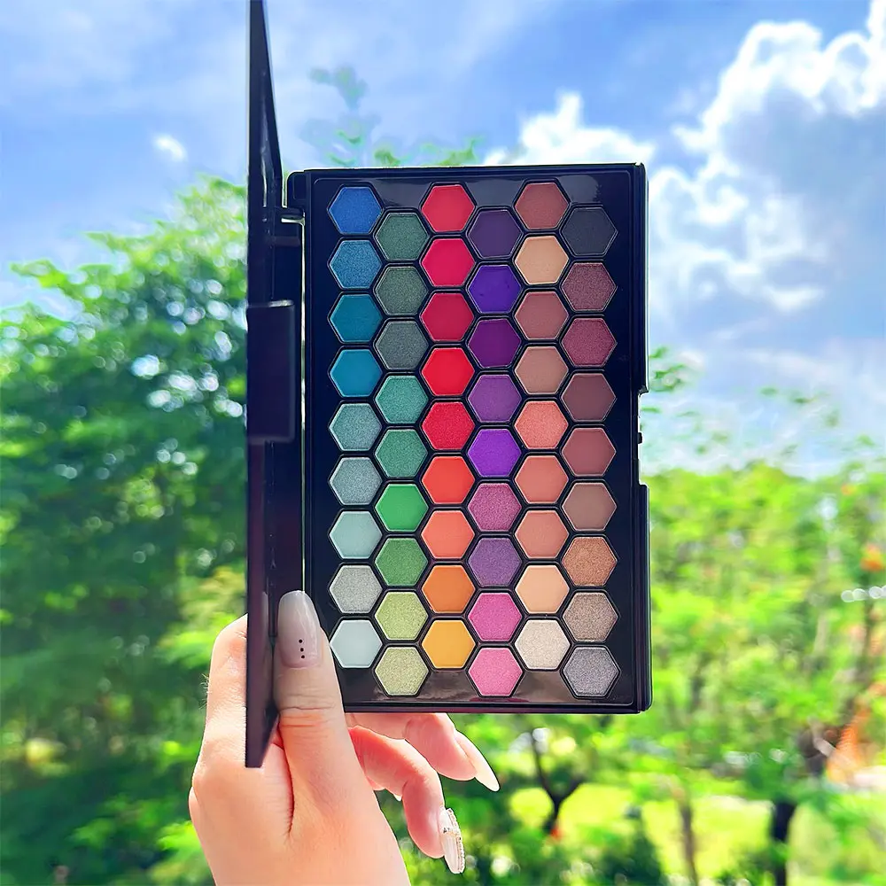 54 Colors Matte Fine Glitter Eyeshadow Palette Earth Color Eyeshadow Palette Waterproof Non-Halogenating Delicate Eyeshadow