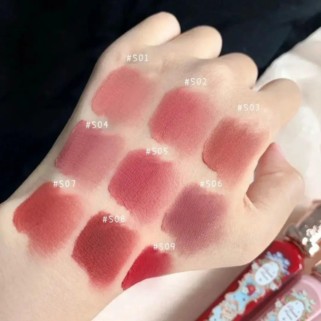 Flower Knows Strawberry Rococo Matte Lip Cream Vegan Waterproof Long Lasting Lip Stain Lightweight Blur Tint For Women Girl