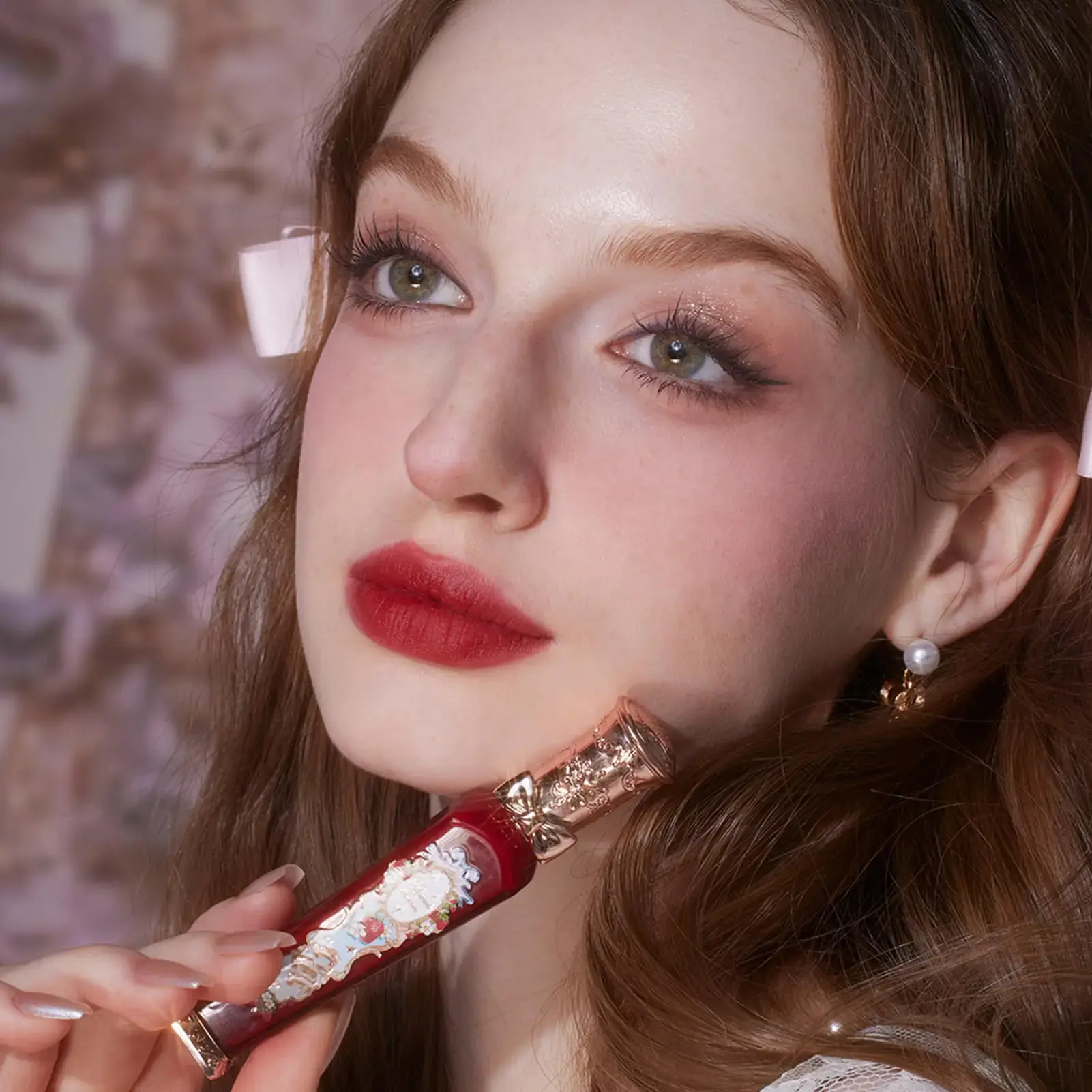 Flower Knows Strawberry Rococo Matte Lip Cream Vegan Waterproof Long Lasting Lip Stain Lightweight Blur Tint For Women Girl