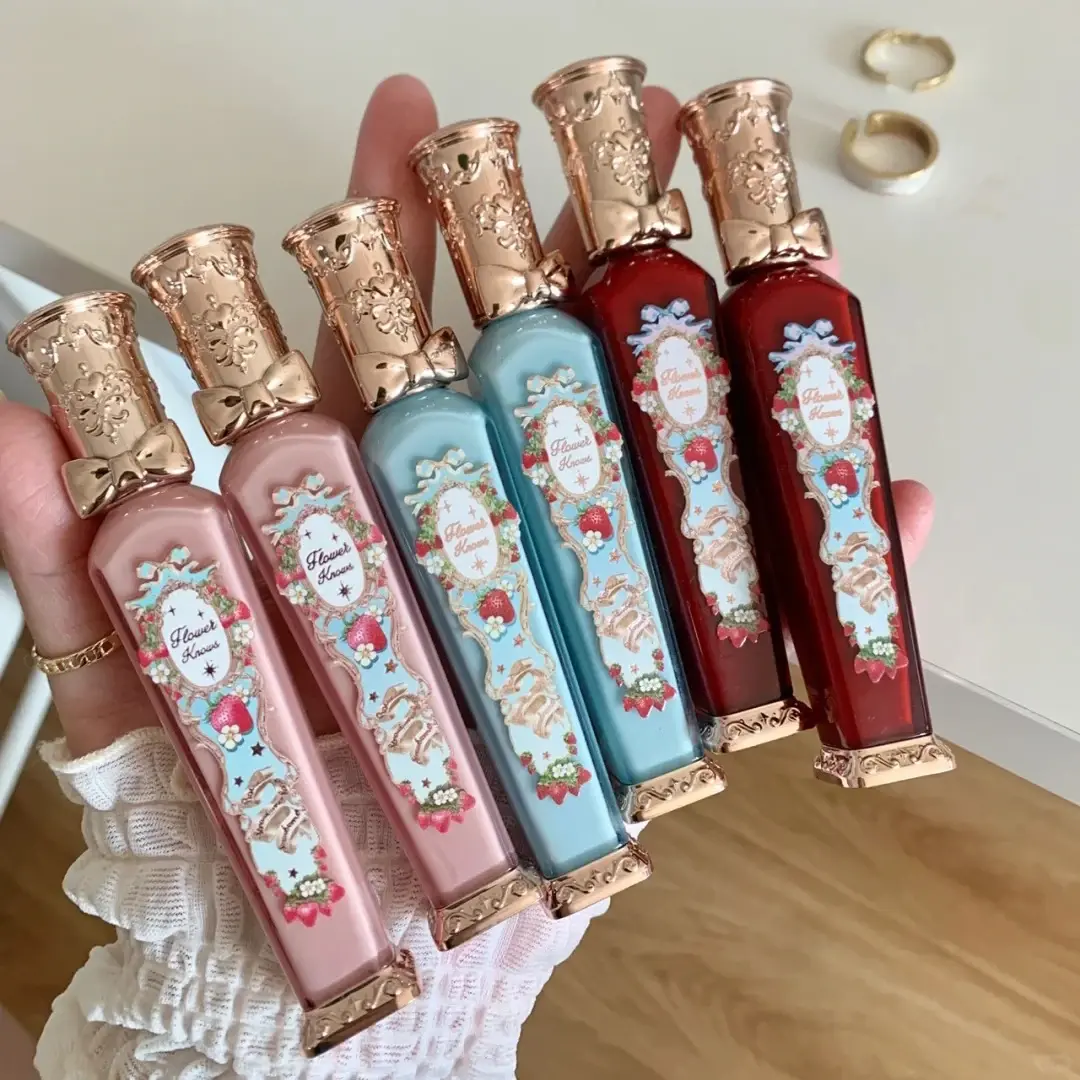 Flower Knows Strawberry Rococo Matte Lip Cream Vegan Waterproof Long Lasting Lip Stain Lightweight Blur Tint For Women Girl