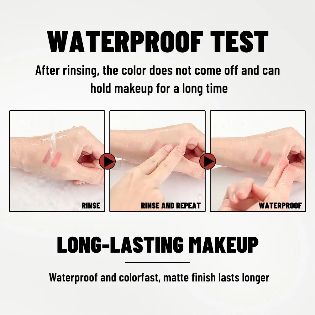 QIBEST Double Ended Peel Off Lip Stain Reveal Long Lasting Waterproof Pink Lip Tint Transfer Proof Non-stick Cup Lipgloss Makeup