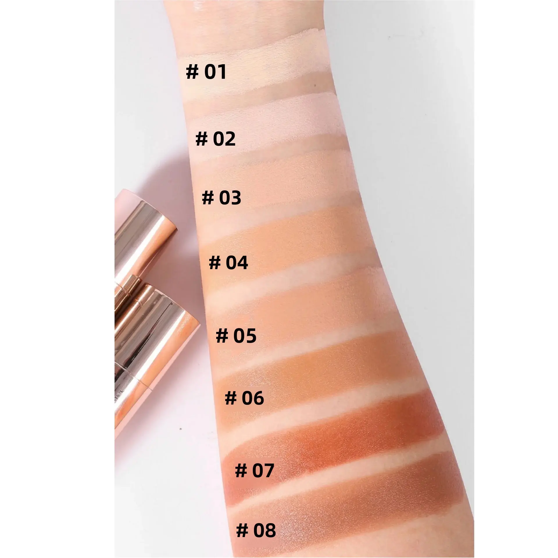 Double Head Highlighter Stick Contour Stick Waterproof Natural Silky Smooth Face Contouring for Nose Shadow With Makeup Brushes