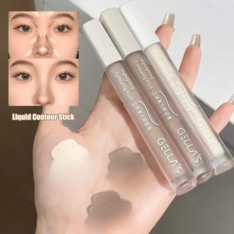 3PC Liquid Shaping Contour Stick Natural Matte Finish Highlighters Shadow Cream Face Brightening Waterproof Mandible Contouring