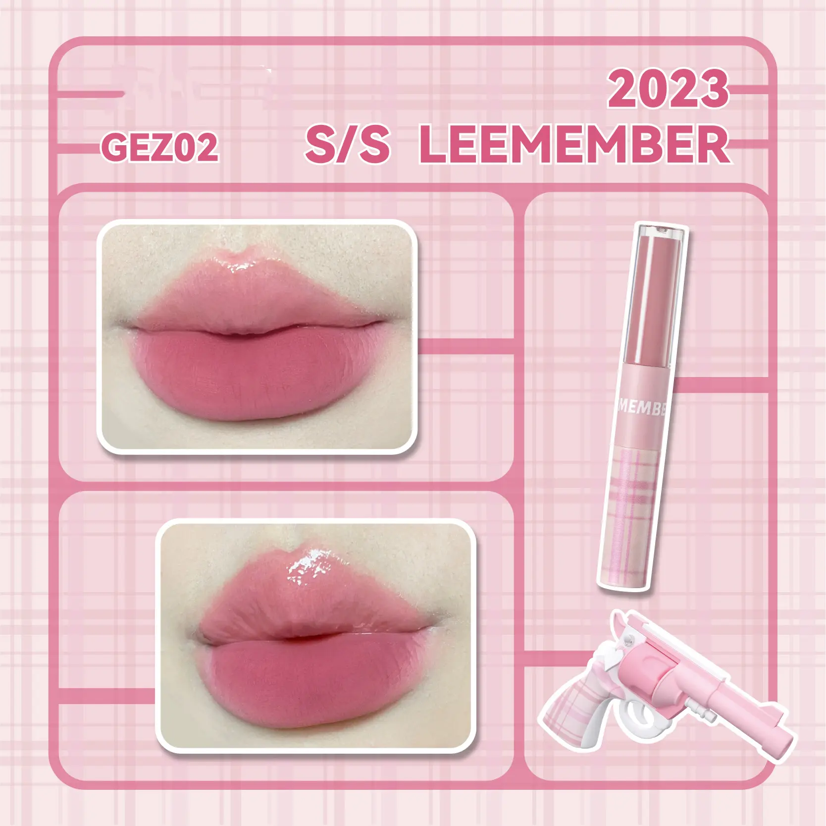 LEEMEMBER Multiple Series Double Headed Lip Glaze Lip Mud Long Lasting Moisturizing Waterproof Lip Tint Matte Lipstick Makeup