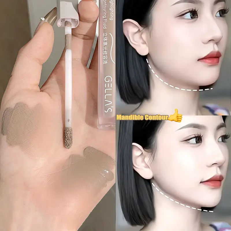 3PC Liquid Shaping Contour Stick Natural Matte Finish Highlighters Shadow Cream Face Brightening Waterproof Mandible Contouring