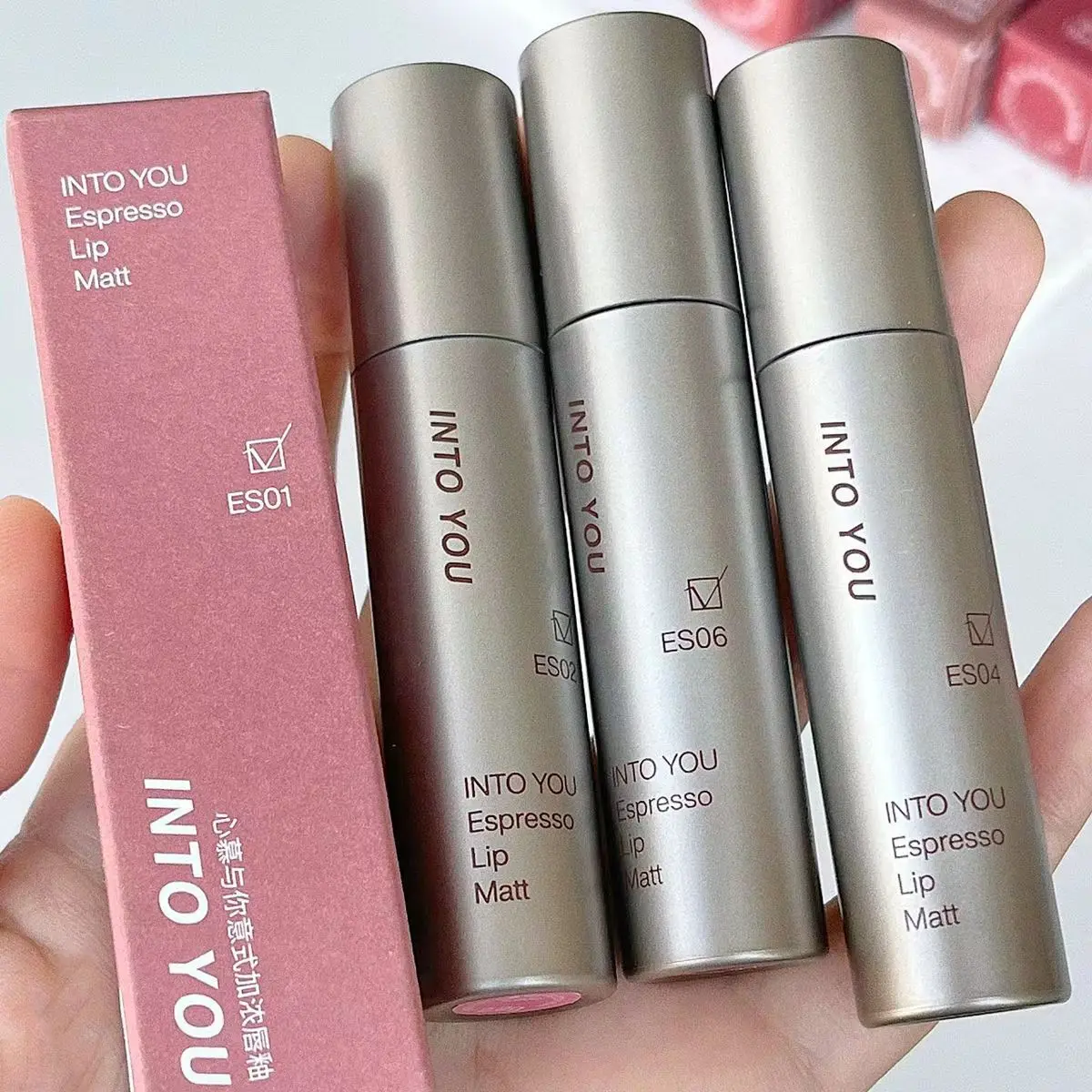 INTOYOU Matte Lipstick Longlasting Lip Clay Velvet Waterproof Lip Gloss Non-sumdge Non-stuicky Lip Stain Espresso Lips Makeup