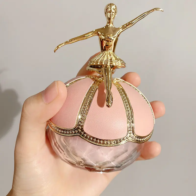 Large Capacity Ballet Small Gold Statue Finishing Powder Waterproof and Sweatproof Makeup Long Lasting Oil Control  Face Powder