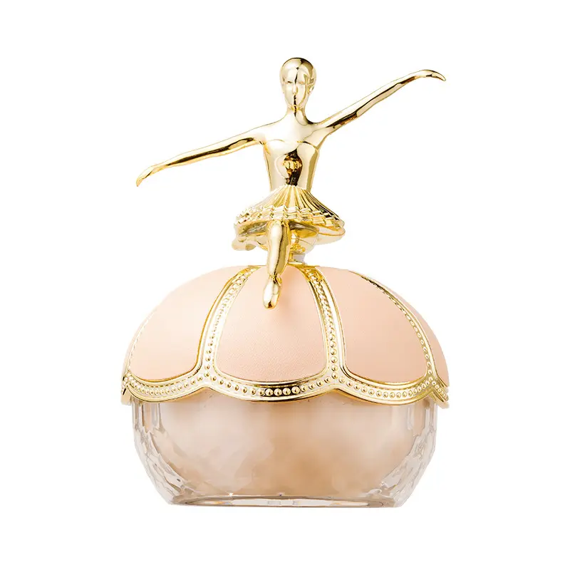 Large Capacity Ballet Small Gold Statue Finishing Powder Waterproof and Sweatproof Makeup Long Lasting Oil Control  Face Powder