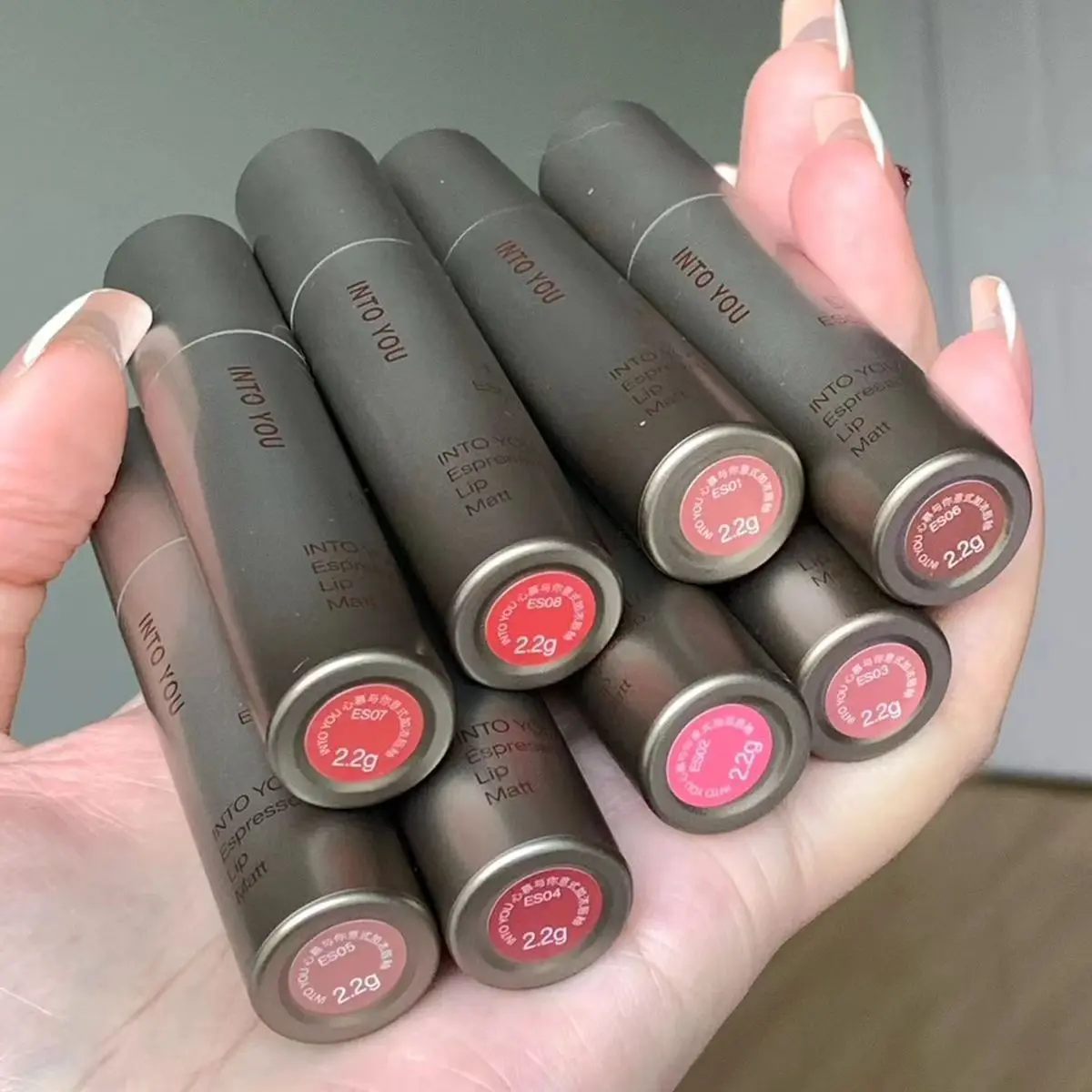 INTOYOU Matte Lipstick Longlasting Lip Clay Velvet Waterproof Lip Gloss Non-sumdge Non-stuicky Lip Stain Espresso Lips Makeup