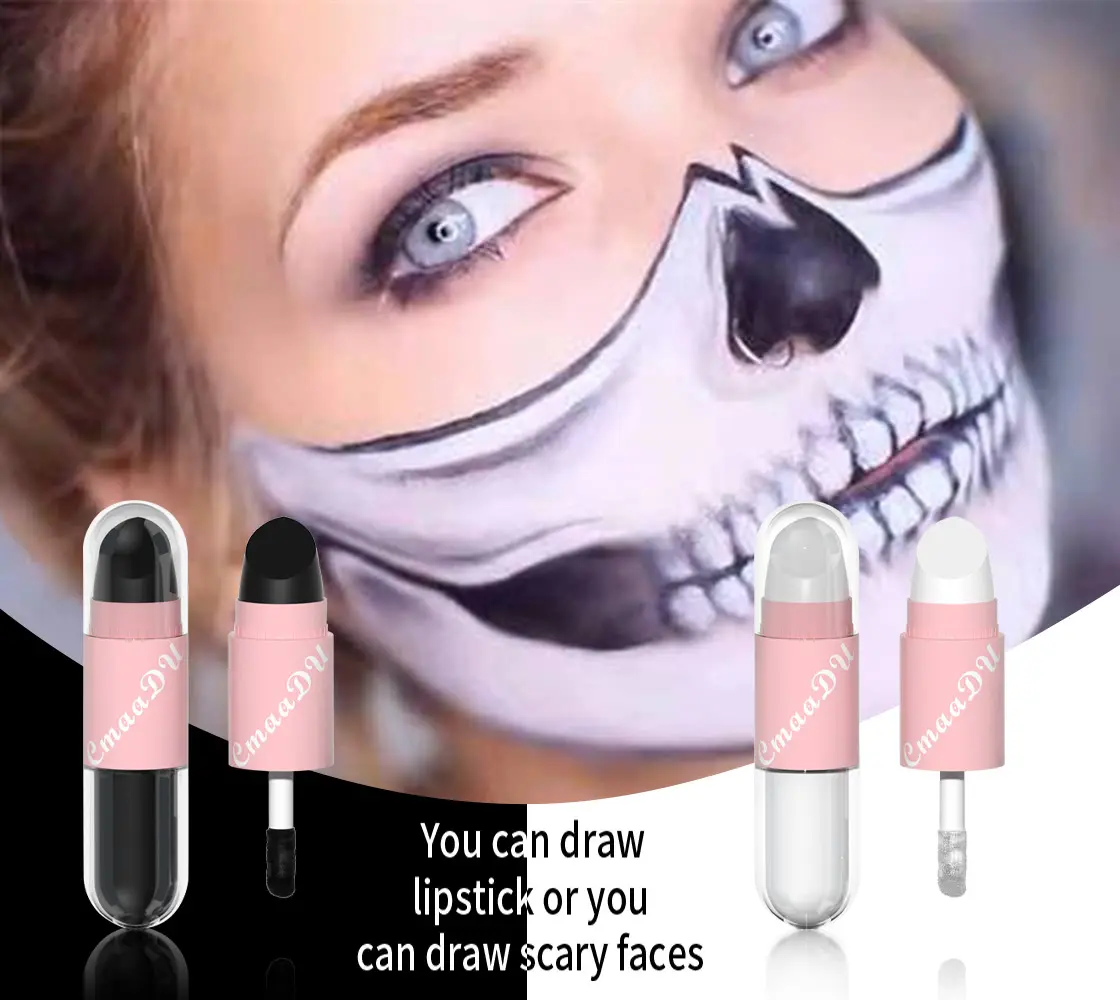 CmaaDu 2 IN 1 lipstick lip & glosses 6-piece matte Lipstick Face Color waterproof small size light weight easy to carry