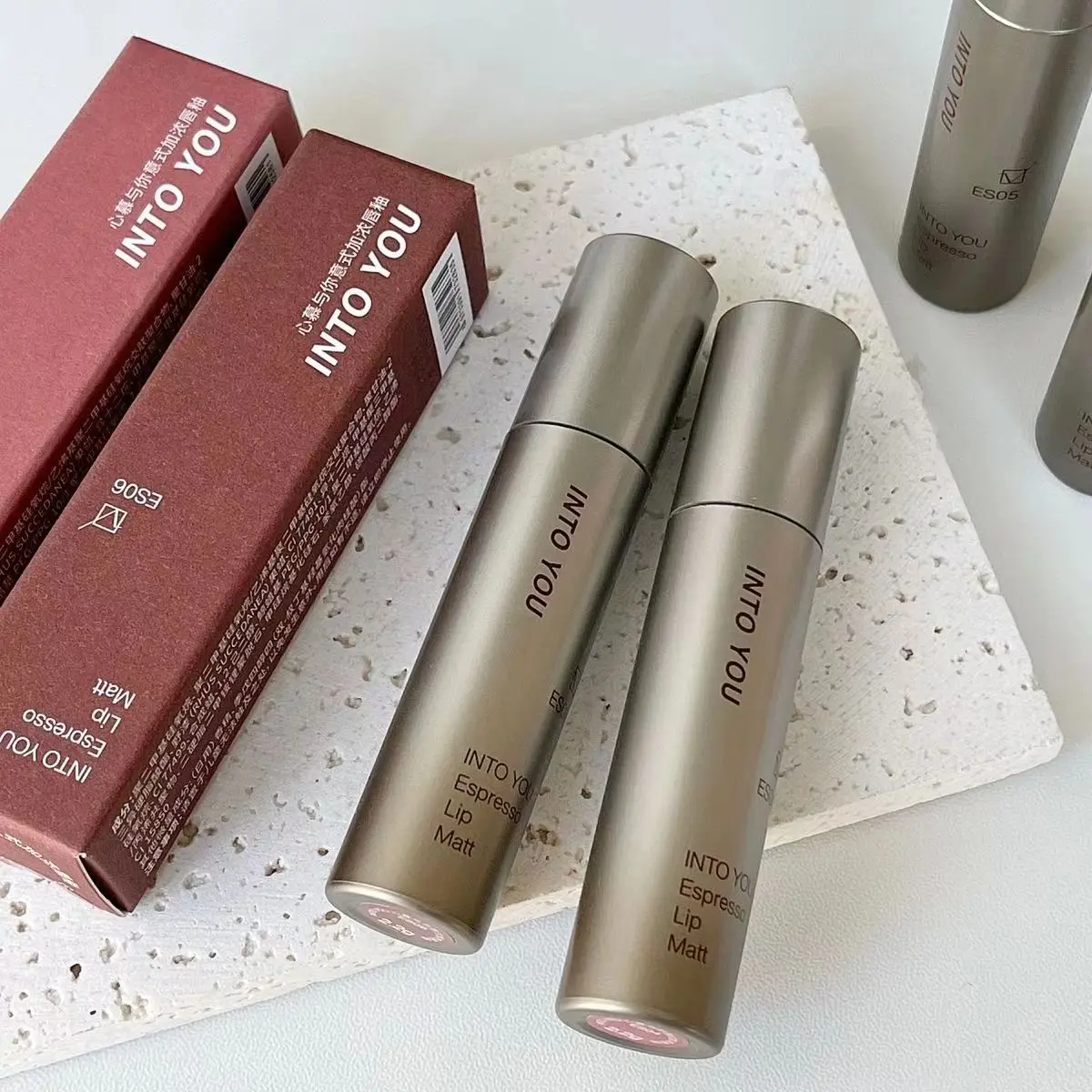 INTOYOU Matte Lipstick Longlasting Lip Clay Velvet Waterproof Lip Gloss Non-sumdge Non-stuicky Lip Stain Espresso Lips Makeup
