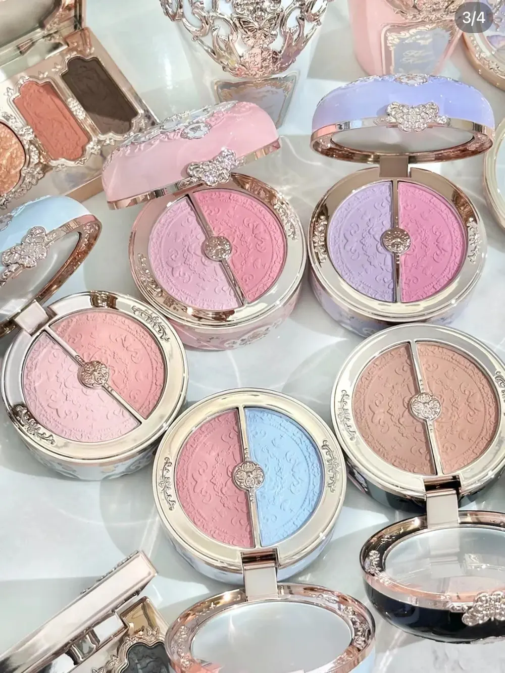 Flower Knows Butterfly Cloud Blush Duo Waterproof Long Lasting High Pigment Highlighting Powder Natural Glow Vegan Makeup