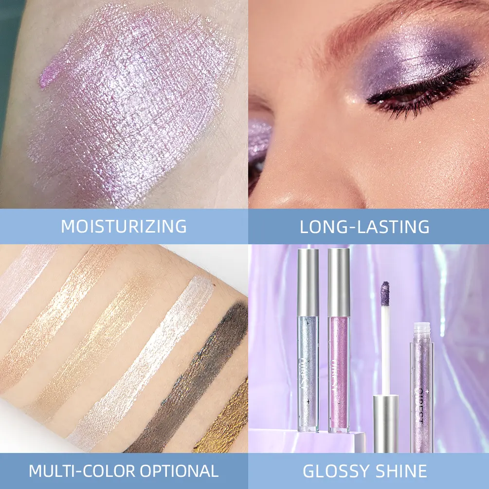 QIBEST Eyeshadow Stick Makeup Glitter Eye Shadow 15 Colors Eyeshadow Pigment Waterproof Eye Shadow Stick Liquid Shiny Cosmetics