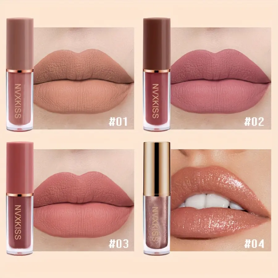 12PCS matte lip glaze pearlescent lip gloss waterproof long-lasting not easy to fade matte lipstick gift box gift
