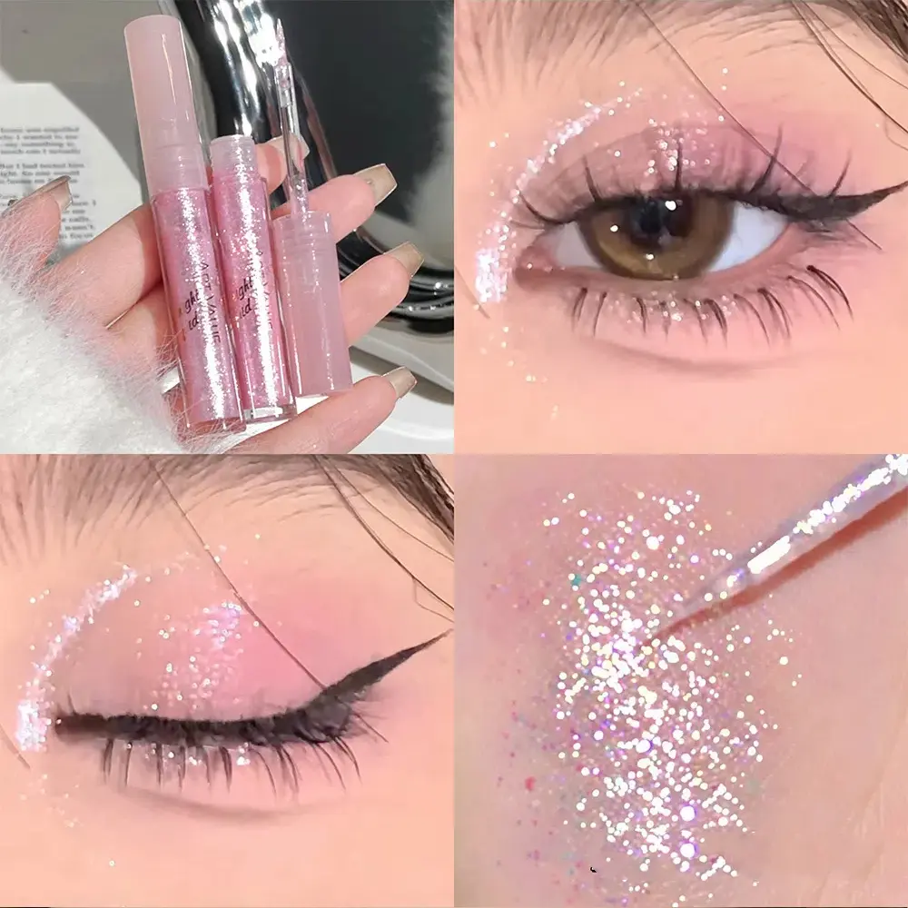 Glitter Blue Liquid Eyeshadow Stick Kit Crystal Shimmer Shiny Water Highlighter Waterproof Diamond Pink Purple Sequins Eyeliner