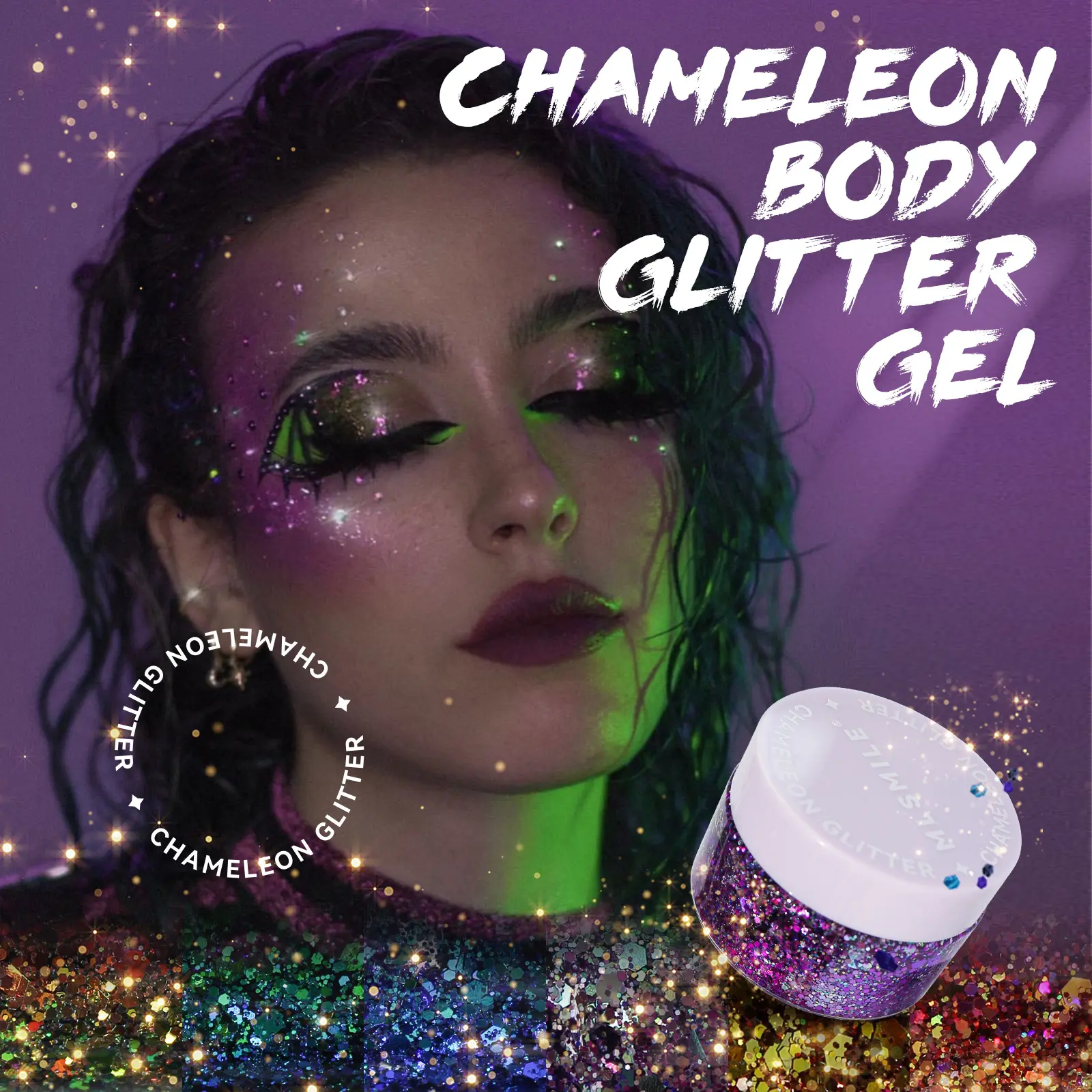 Liquid Body Glitter Sequins, Mermaid Face Glitter Makeup Sequins, Hair Glitters Body Shimmer For Party Festival And Stage 1pcs
