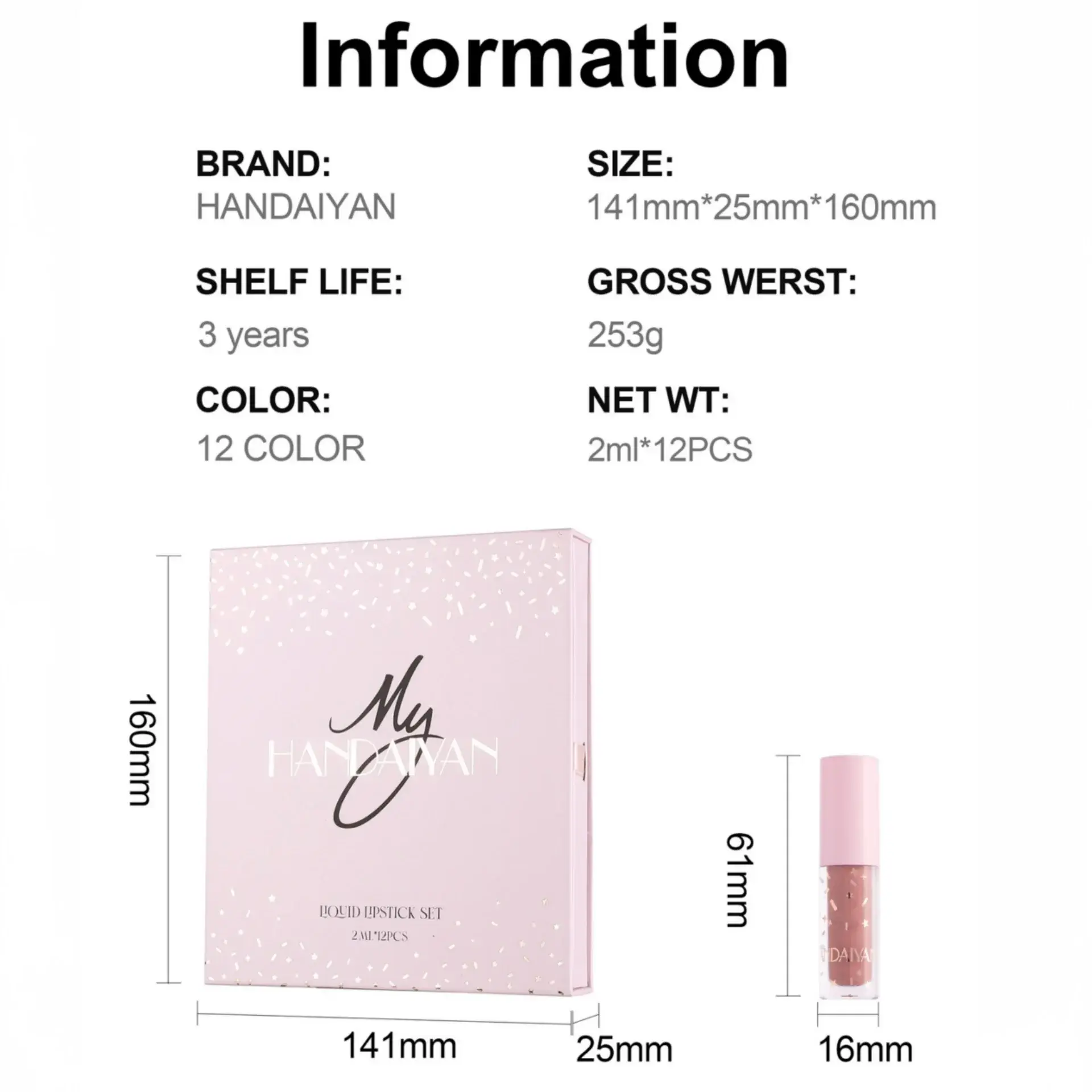 12pcs Liquid Matte Lipstick Set with Lip Oil Coating Pearlescent Mirror Effect Lipgloss Waterproof Last 24hours Makeup Lip Tint