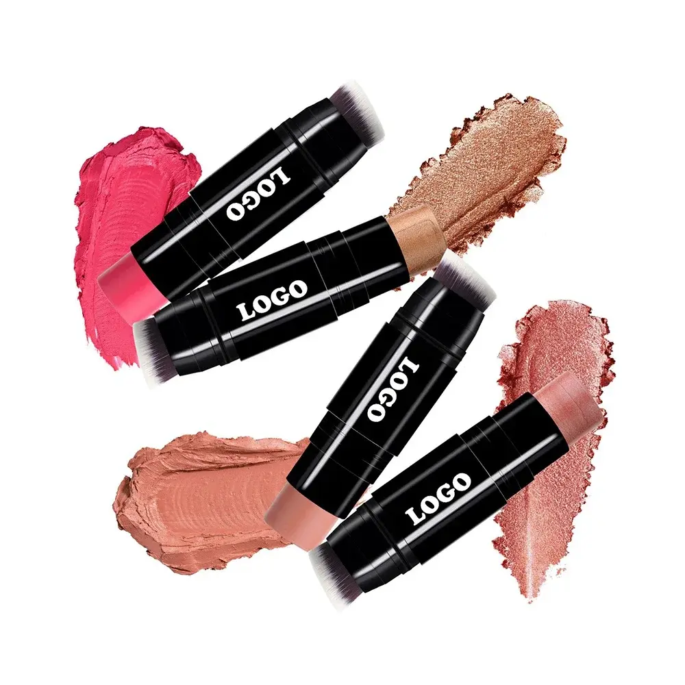 Private Label Blush/Highligter/Contour Stick Custom Logo Matte Long Lasting Smooth High Pigment Waterproof Makeup Wholesale