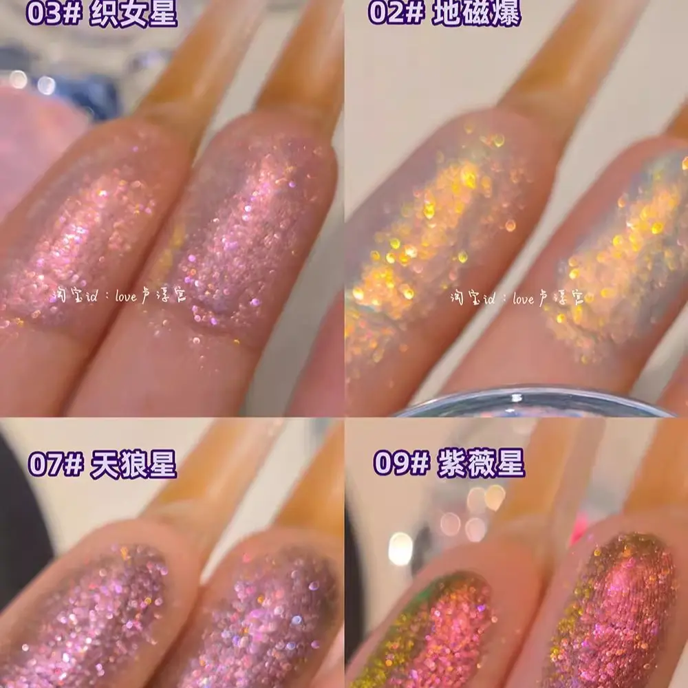 RMT Galaxy Chameleon Monochrome Eye Shadow Flash Long-Lasting Spotflash Highlight Eyeshadow Pearlescent Silky 1.7g