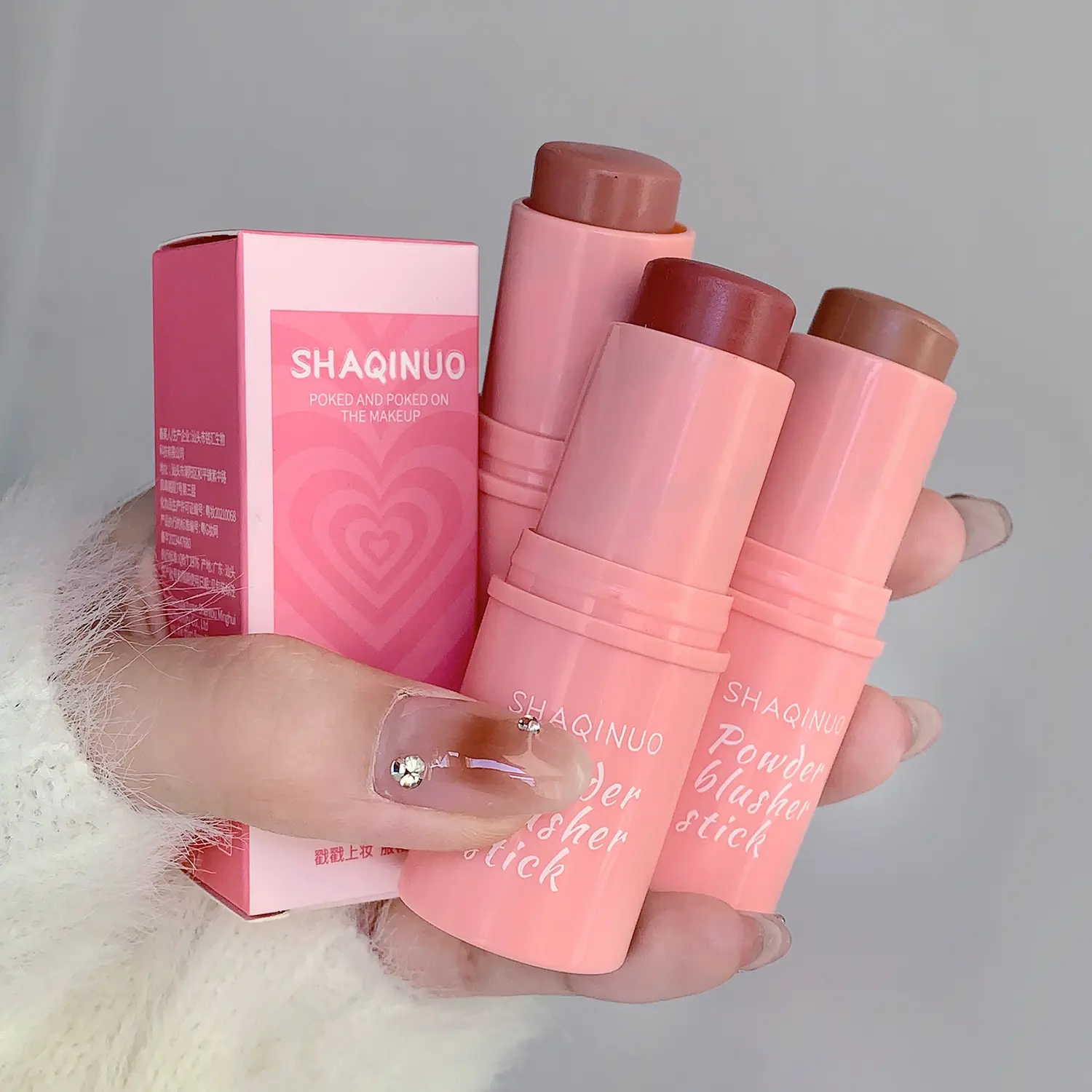 Natural Cheek Blush Stick Moisturizing Blusher Balm Blush Waterproof Sticks Peach Nourish Contour Eyeshadow Rouge Blush Makeup