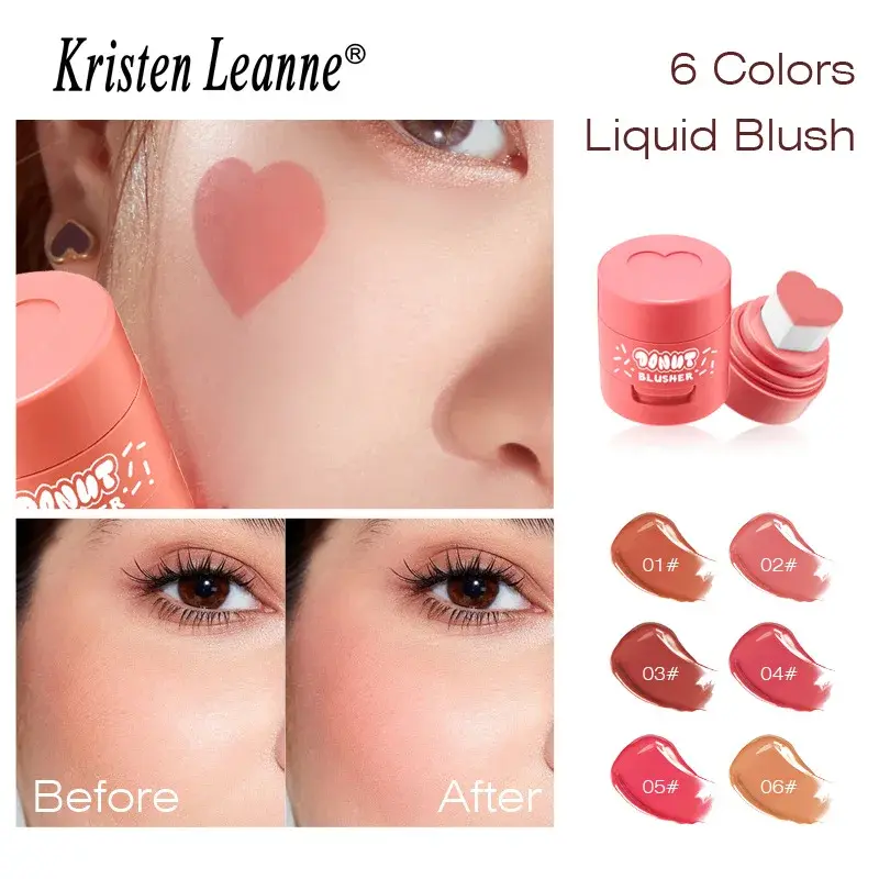 Love Seal Blusher Air Cushion Blush Cream Waterproof Long-lasting Cheek Rouge Brighten Skin Multi-use Natural Face Makeup Blush