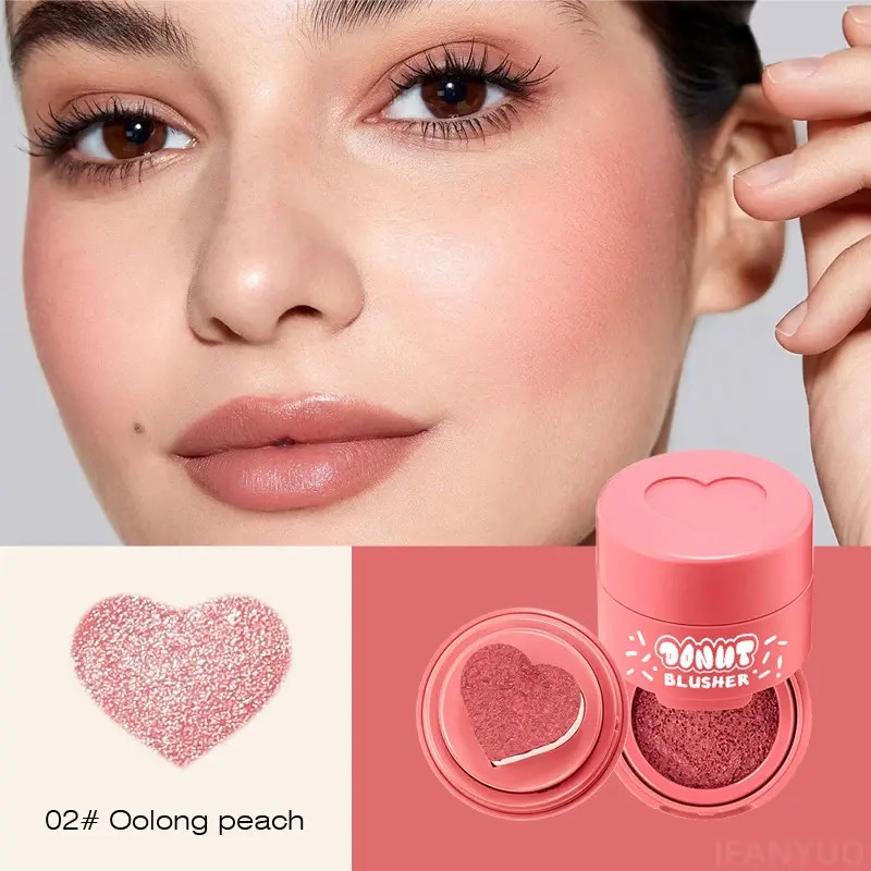 Love Seal Blusher Air Cushion Blush Cream Waterproof Long-lasting Cheek Rouge Brighten Skin Multi-use Natural Face Makeup Blush