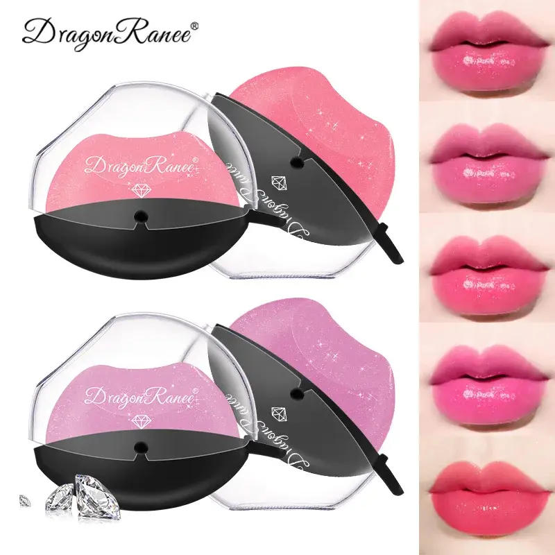 Lip-shaped Lipstick Temperature Color Changing Velvet Matte Moisturizing Lip Gloss Waterproof Non-stick Cup Lipstick