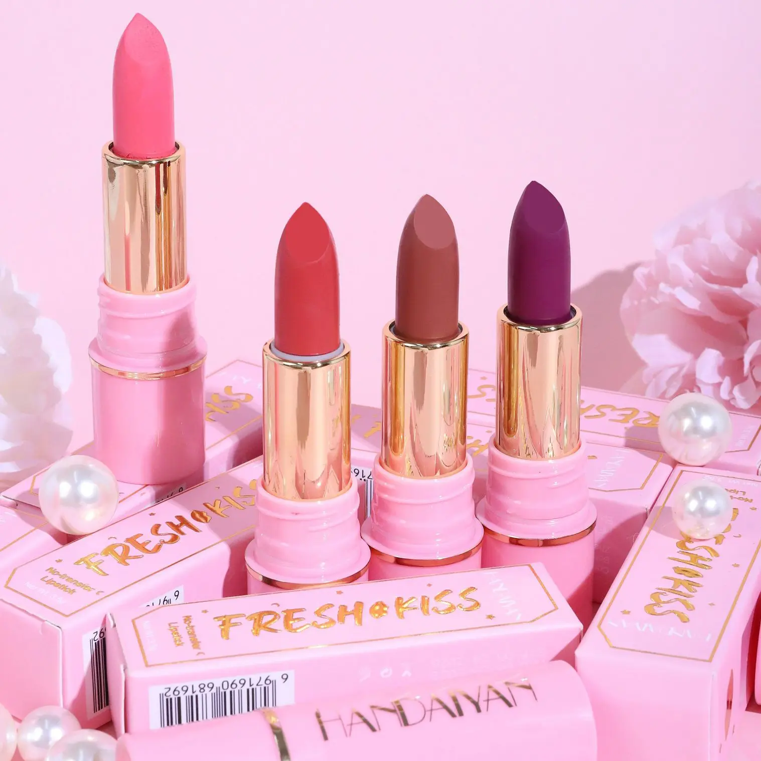Nude Matte Pink Lipstick Waterproof Long Lasting Non-stick Cup Lip Stick Not Fading Sexy Red Velvet Lip Balm Makeup Cosmetics
