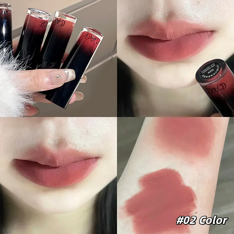 Matte Liquid Lipstick Waterproof Long Lasting Velvet Nude Lip Mud Rose Red Lip Gloss Tint Korean Cosmetic Lip Glaze For Women
